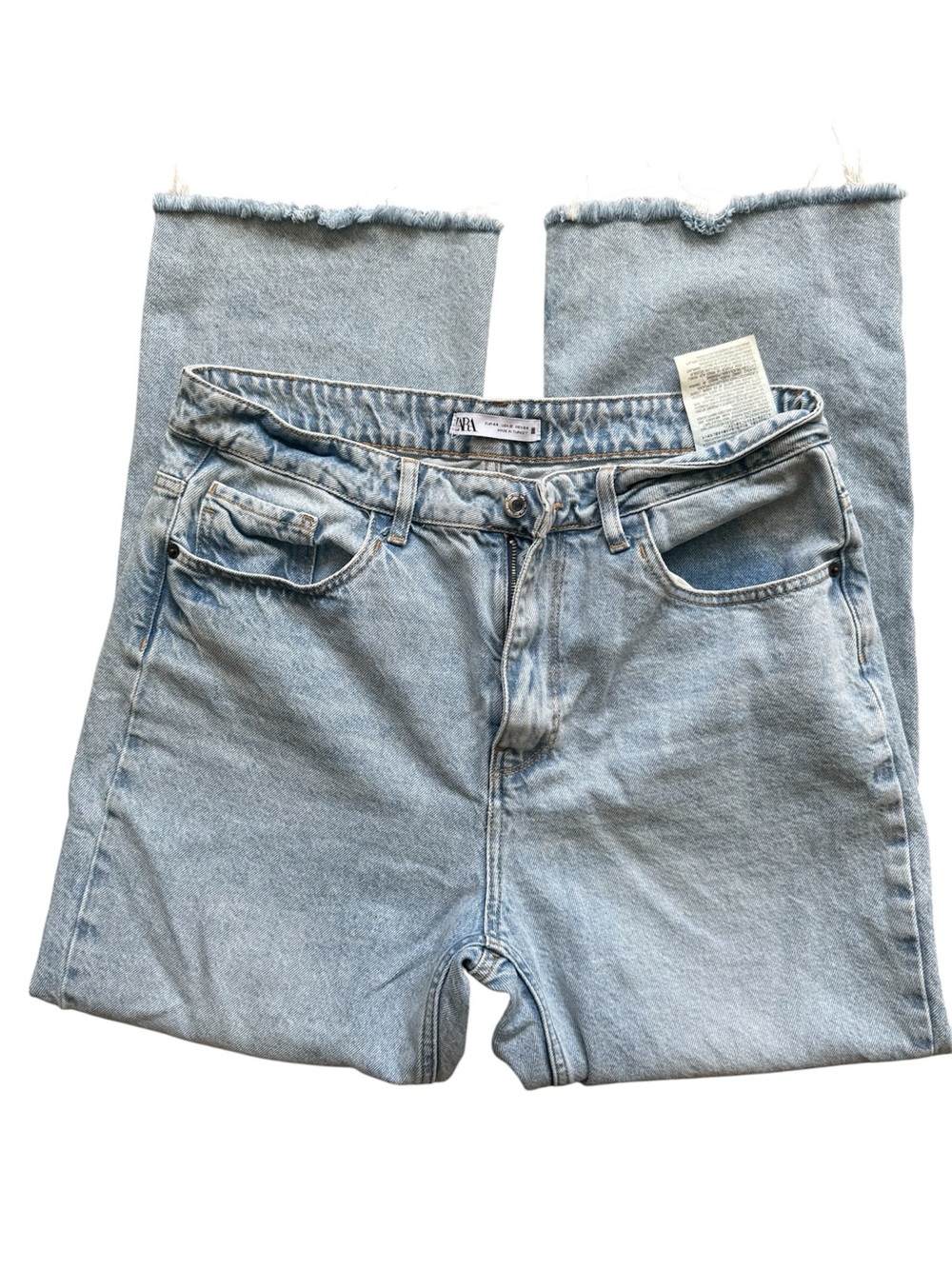Zara Light Wash High-Rise wide leg Jeans